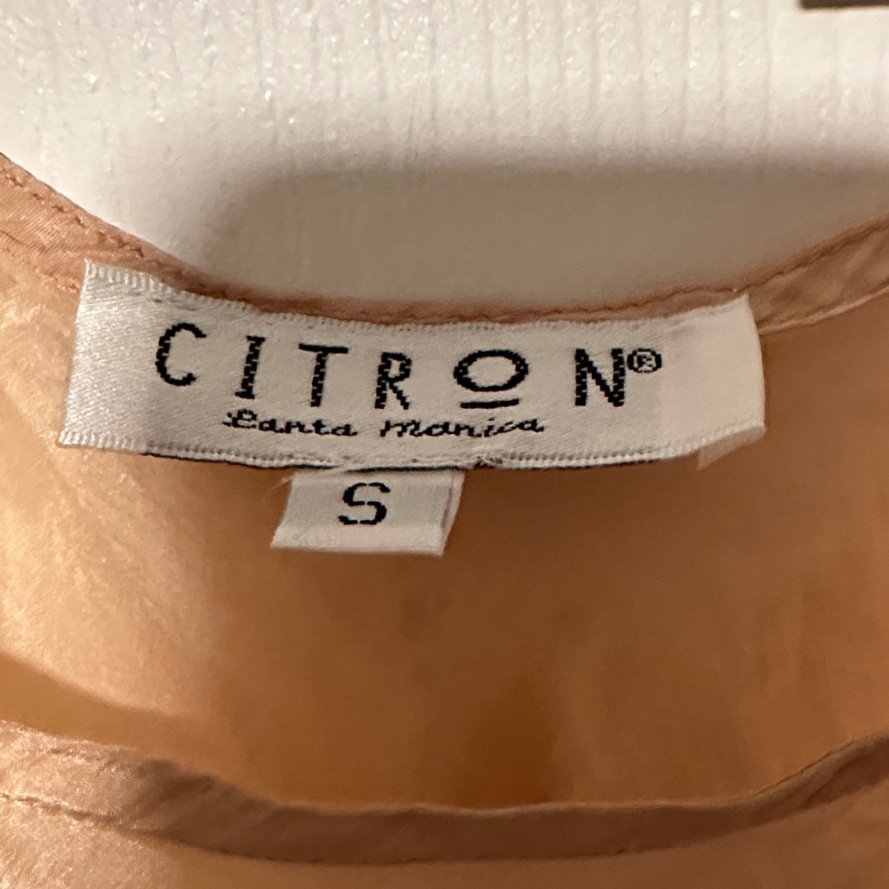 Citron Tan Chemise silk slip - Picture 2 of 4